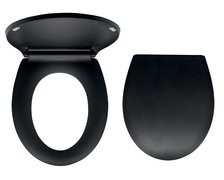 NOVASERVIS WC sedátko z duroplastu, čierna mat, Soft Close, Easy Click WC/BLACK