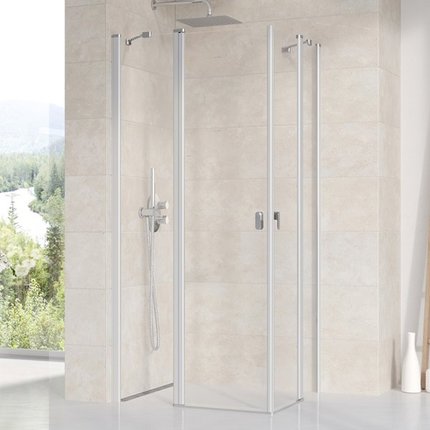 Ravak Chrome CRV2+CRV2 sprchový kút 80 x 80 x 195 cm, 2x-1QV40U00Z1