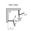 Ravak Chrome CRV2+CRV2 sprchový kút 80 x 80 x 195 cm, 2x-1QV40U00Z1