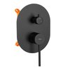 BESCO DUO SLIDE BLACK obdĺžnikový sprchový kút 130 x 80 x 195 cm sklo číre, profil čierny