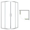 Laveo DESNA štvrťkruhový sprchový kút bez vaničky 80 x 80 cm JKD_086Z