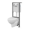 Cersanit SET PARVA WC misa závesná CleanOn 51 x 34,5 cm + inštalačný modul + sedátko + tlačítko S701-067
