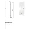 BESCO EXO-H obdĺžnikový sprchový kút 100 x 80 x 190 cm sklo číre, profil chróm
