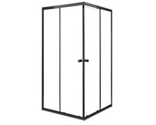 Novoterm Olga SQ Black sprchový kút 80 x 80 x 180  cm, sklo číre
