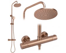 Rea PAROT BRUSH COPPER termostatický sprchový set P9672