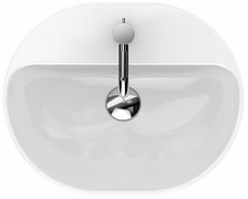 Kolo Geberit VariForm keramické umývadlo na dosku elipsa 50 cm, s otvorom na batériu s prepadom