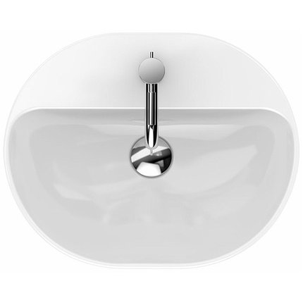 Kolo Geberit VariForm keramické umývadlo na dosku elipsa 50 cm, s otvorom na batériu s prepadom