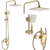 Rea CITY GOLD BRUSH sprchový kút 80 x 80 x 190 cm K6444
