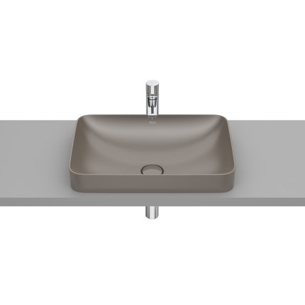 Roca INSPIRA Square FINECERAMIC ® zápustné umývadlo 55 x 37 cm, café A327534660