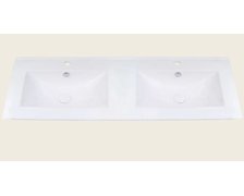 Uptrend – Umývadlo nábytkové dvojité Neva 120-2 × 46 × 17 cm biele lesklé UP4596-1200
