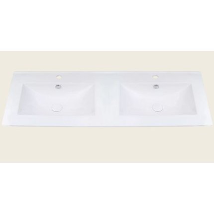 Uptrend – Umývadlo nábytkové dvojité Neva 120-2 × 46 × 17 cm biele lesklé UP4596-1200