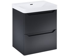 Elita HELO kúpeľňová skrinka s umývadlom 58,5 x 44,2 cm, čierna matná RE010600207160