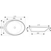 Novoterm keramické umývadlo na dosku 61 x 38 cm KR-9036