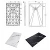 Besco VEXO MARBLE BLACK sprchová vanička SMC 90 x 150 cm