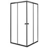 Novoterm Olga SQ Black sprchový kút 90 x 90 x 180  cm, sklo číre