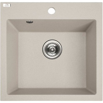 Laveo ALENA jednokomorový granitový drez 49 x 49 cm, bež SBA_410T