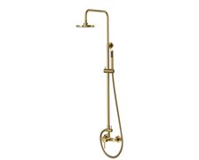 Besco VEO / DECCO / ILLUSION sprchový set so sprchovou batériou brúsený zlatý BP-DIN-ZS