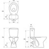 Cersanit PRESIDENT WC kombi odpad zadný splachovanie 3/6 L so sedátkom K08-028