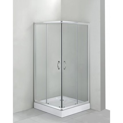 Štvorcový kút FUNKIA 80x80x185 cm, sklo perla KYC_642K