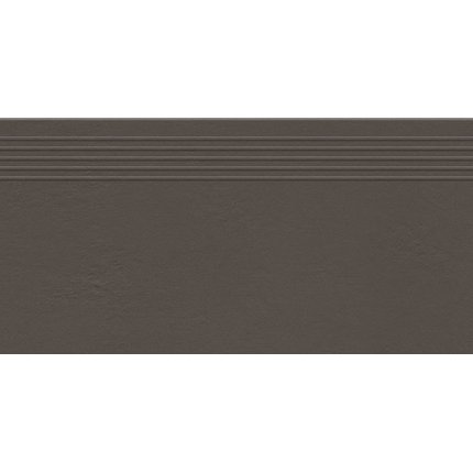 Tubadzin Industrio dark brown rektifikovaná schodnica matná 29,6 x 59,8 cm