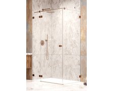 Radaway ESSENZA PRO BRUSHED COPPER KDJ štvorcový sprchový kút 120 x 120 x 200 cm 10097120-93-01R+10098120-01-01