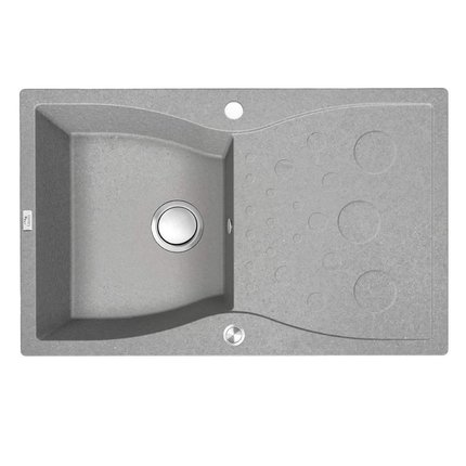 Laveo MOLOKIN granitový drez 80 x 50 cm, sivý SPO_511T