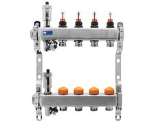 Novaservis Nerezový rozdělovač F-PRO s automatickou reguláciou prietoku pre 10 okruhov FPR-RZPU10AB