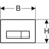 Geberit DELTA50 ovládacie tlačítko 115.119.21.1