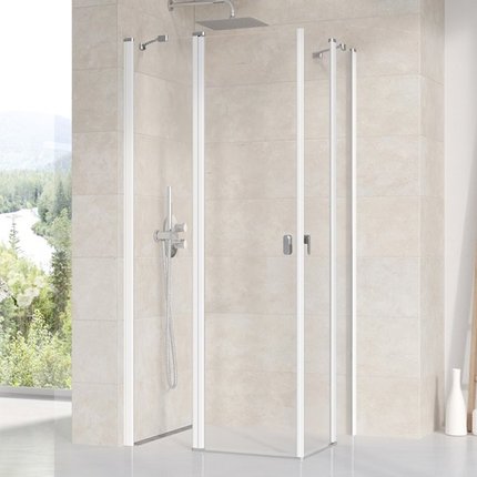 Ravak Chrome CRV2+CRV2 sprchový kút 80 x 100 x 195 cm, 1QV40100Z1+1QVA0100Z1