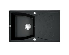 Laveo MOLOKIN granitový drez 80 x 50 cm, čierny SPO_711T