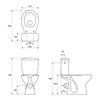 Cersanit PRESIDENT WC kombi so sedátkom 64,5 x 37,5 cm K08-038