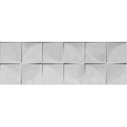 Ceramika Bianca Concrete Grey Quadra obklad lesklý, rektifikovaný 25 x 75 cm
