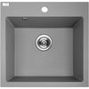 Laveo ALENA jednokomorový granitový drez 49 x 49 cm, sivý SBA_510T