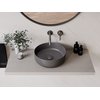 Besco CeraBe CLEA CERA-LINE Gun Metal keramické umývadlo na dosku 34,6 x 34,6 cm UNC-35-CLB