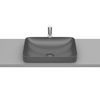 Roca INSPIRA Square FINECERAMIC ® zápustné umývadlo 55 x 37 cm, onyx A327534640