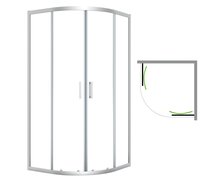 Laveo DESNA štvrťkruhový sprchový kút bez vaničky 90 x 90 cm JKD_096Z