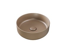 Besco CeraBe CLEA CERA-LINE Matt Mokka keramické umývadlo na dosku 34,6 x 34,6 cm UNCM-35-CLM