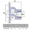 Ekoplastik PP-R nástenné koleno prechod 20 x 1/2" PN 20