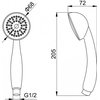 Valvex PROTECT flexibilná sprchová hadica 175 - 215 cm sivá, 2449910