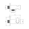 Deante CASCADA rohové podomietkové pripojenie sprchovej hadice s držiakom, bianco NAC_A51K