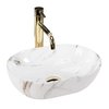 Rea AMELIA MINI Aiax Shiny keramické umývadlo na dosku 38 x 26 x 12 cm REA-U9107