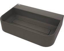 Deante ARNIKA granitové umývadlo na dosku s krytom 60,5 x 40,5 cm, antracit metalik CQA_TU6S