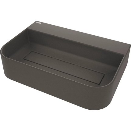 Deante ARNIKA granitové umývadlo na dosku s krytom 60,5 x 40,5 cm, antracit metalik CQA_TU6S