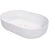 Deante ROUND keramické umývadlo na dosku 58 x 38 cm, biele matná CGR_AU6S