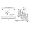 Land GREEK nerezový sprchový žľab komplet s mriežkou šírka 1000 mm