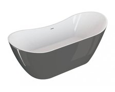 Polimat ABI voľne stojaca akrylátová vaňa, grafit 180 x 80 cm 00404