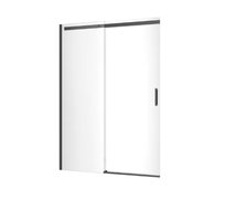 Excellent ROLS sprchové dvere 140 x 200 cm, profil black, sklo číre