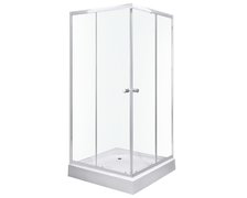 Novoterm Olga SQ sprchový kút s vaničkou 90 x 90 x 196  cm, sklo číre