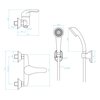 Kuchinox PEDRO sprchová vodovodná batéria so sprchovým setom, chróm BQE_041D