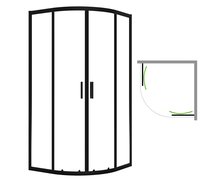 Laveo DESNA štvrťkruhový sprchový kút bez vaničky 90 x 90 cm JKD_796Z